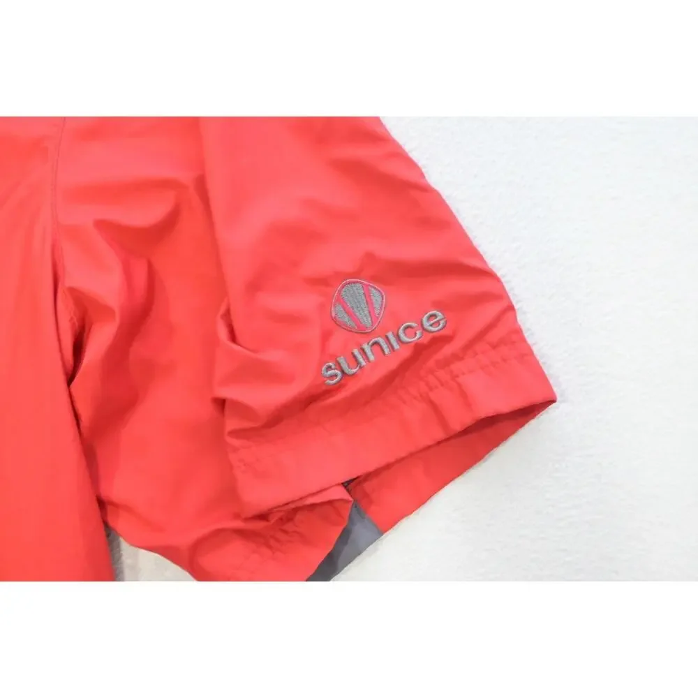 Sunice Golf 1/4 Zip Windbreaker Jacket Pull Over Red Short Sleeve Mens‎ Sz XL